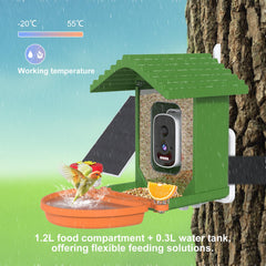 Leapbird Smart Bird Feeder Camera night vision view captures nocturnal birds clearly.