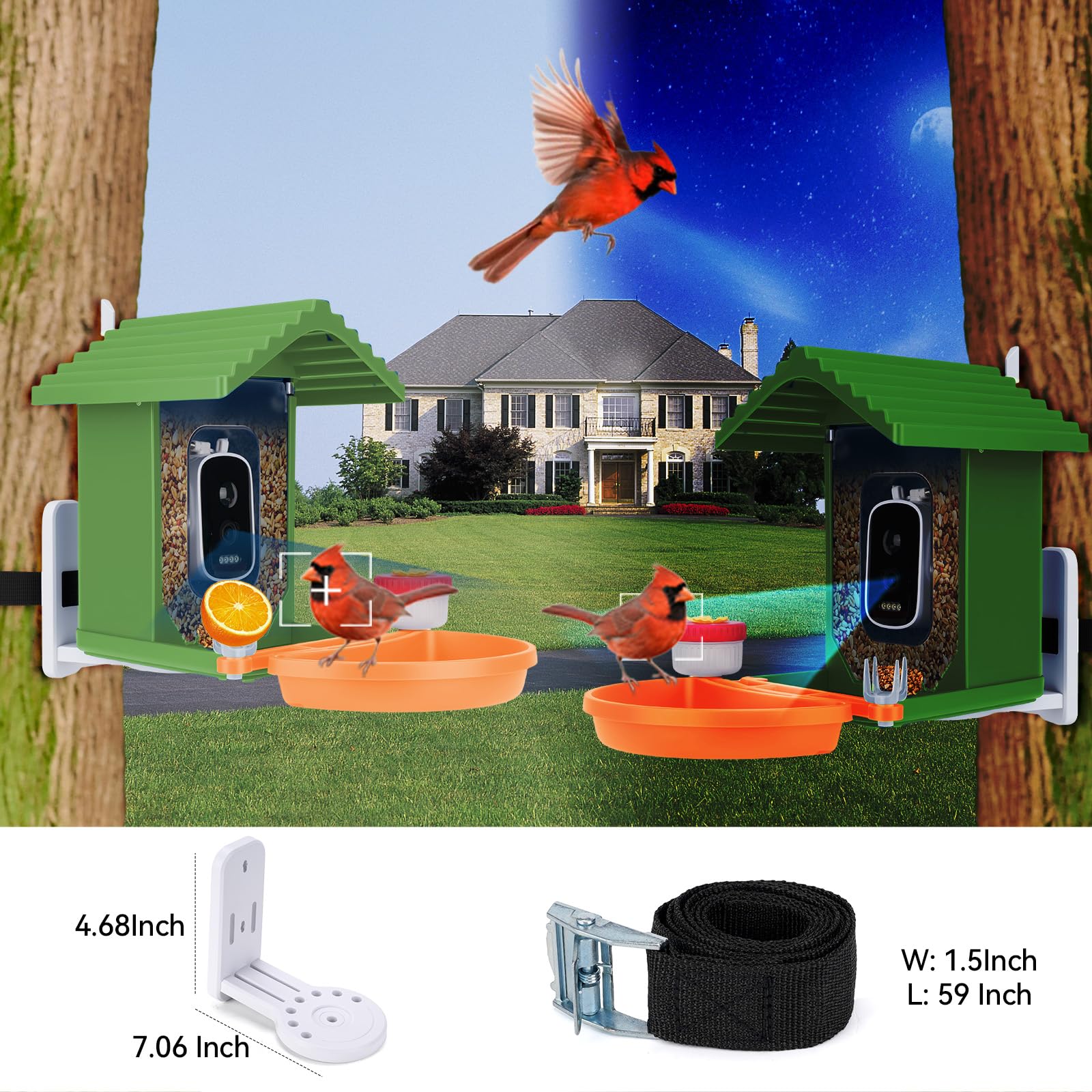 Leapbird Squirrel-proof Connection Cable ensures rodents cannot disturb the feeder.