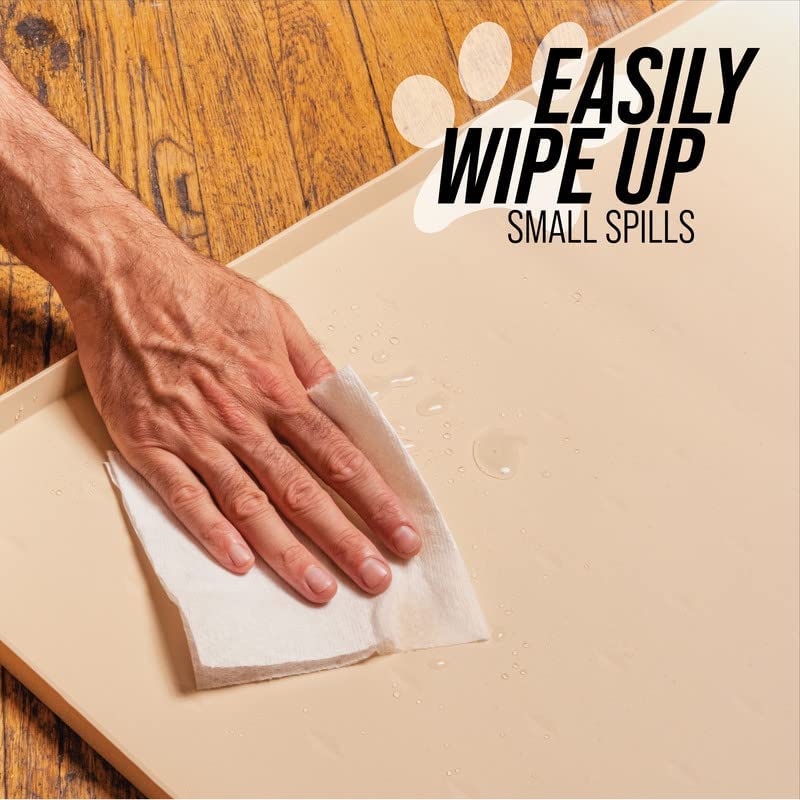 Leash Boss dishwasher-safe mat simplifies cleanup after meals.