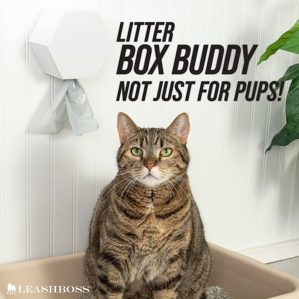 Leash Boss hexagon dispenser design blends with home decor