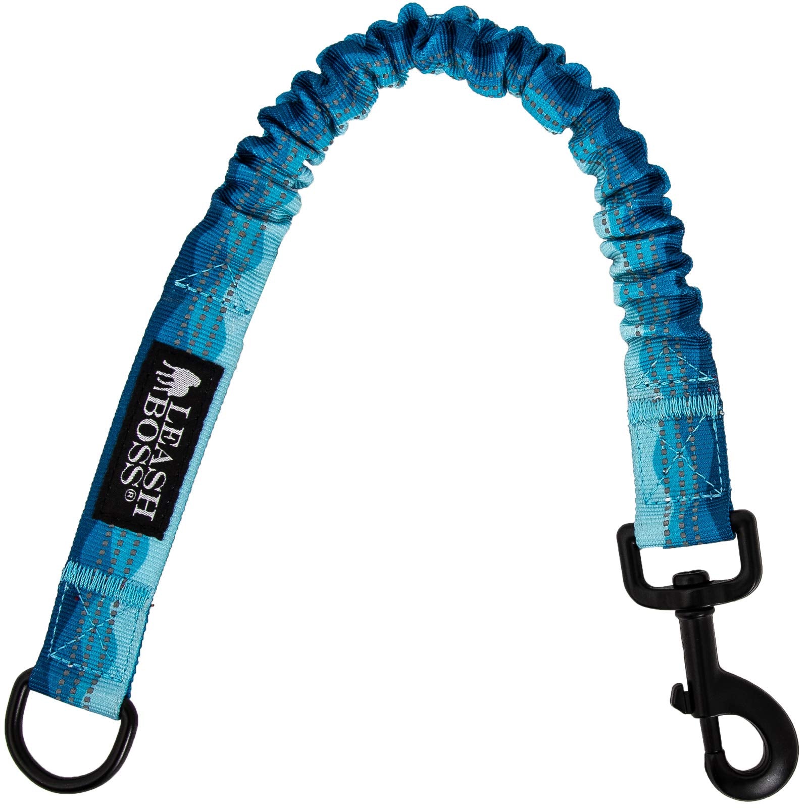 Leash Boss pattern bungee dog leash extension with wave design for smoother walks.