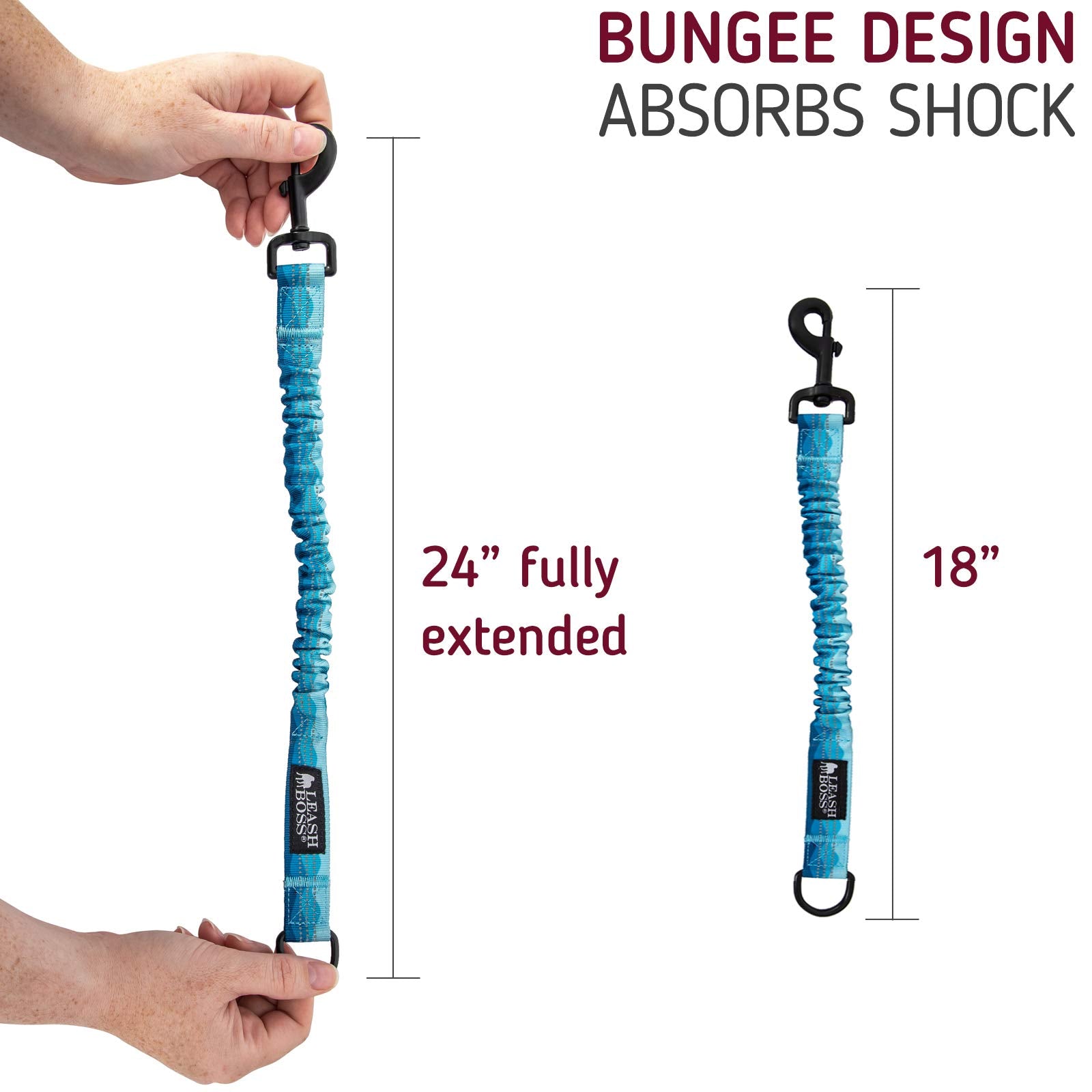 Leash Boss pattern with reflective stitching increases visibility during evening strolls.