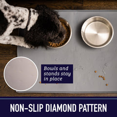 Leash Boss thick food-grade silicone mat offers durable, safe use.