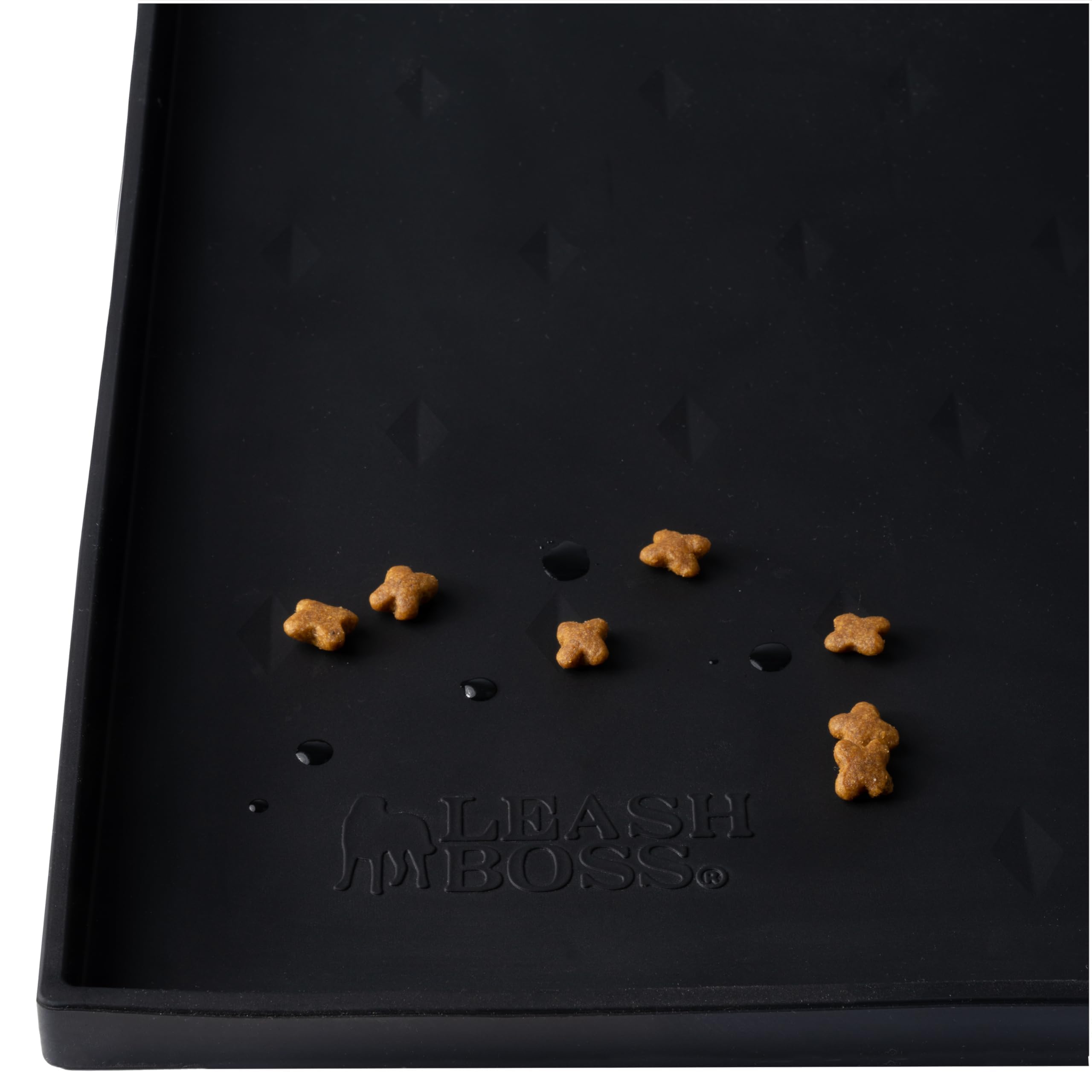 Leash Boss waterproof spill-guard dog and cat mat with raised edge for spills