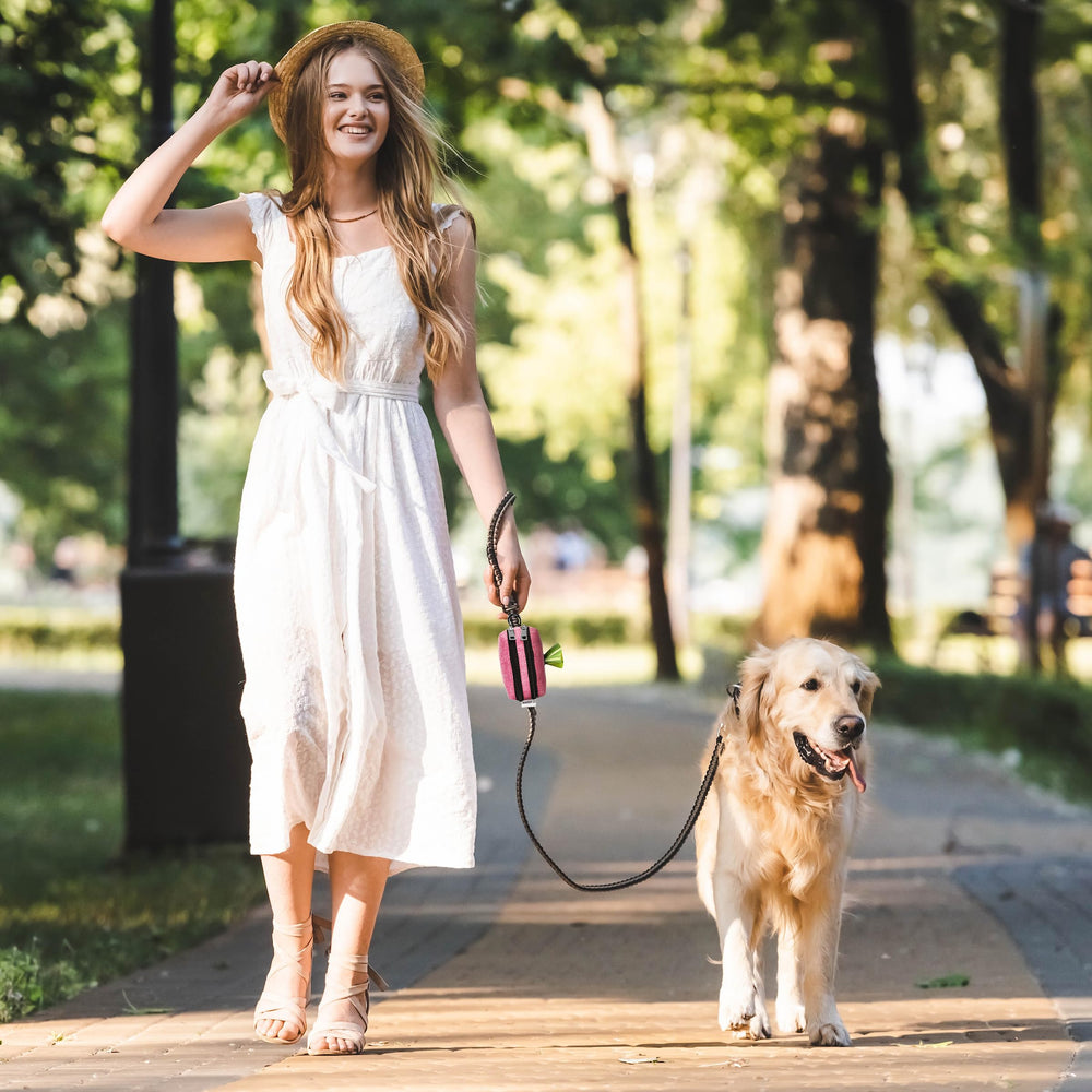 Leashrr 2.0 durable fabric keeps contents dry and secure on daily outings.
