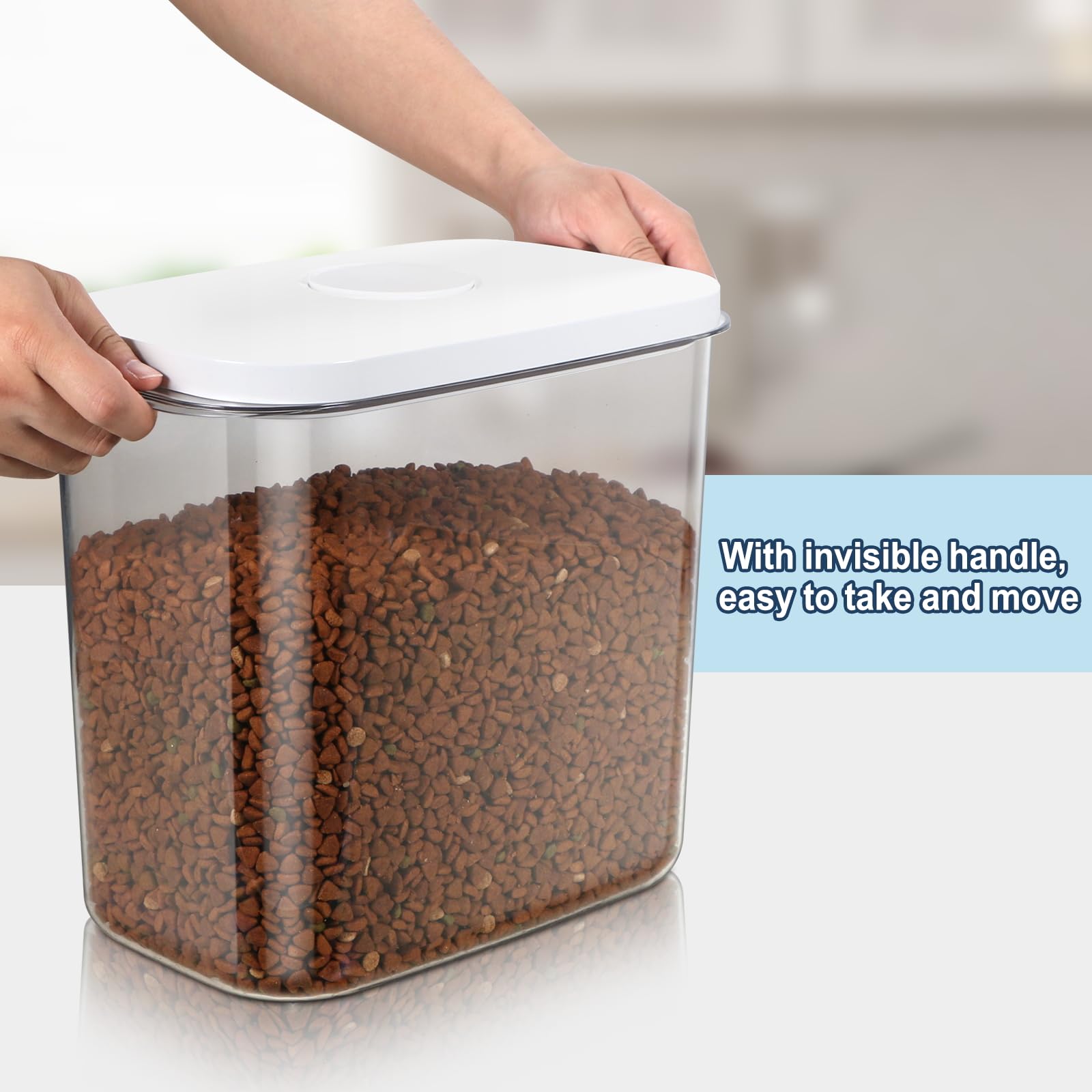 Included LEAWALK 1-cup scoop for precise pet food portions.