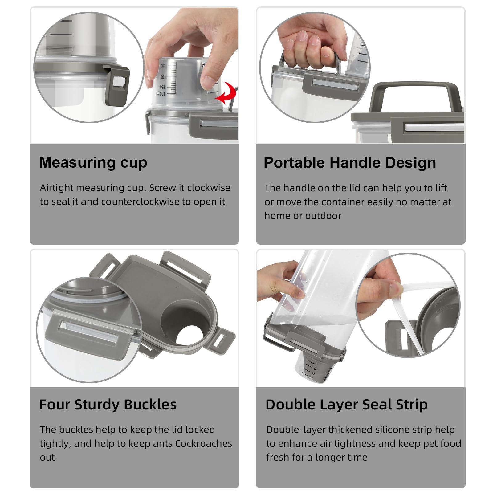 LEAWALK four snap locks seal moisture and pests effectively