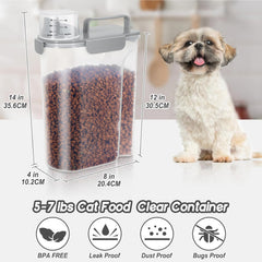LEAWALK BPA-free PP plastic container keeps pet food dry and safe