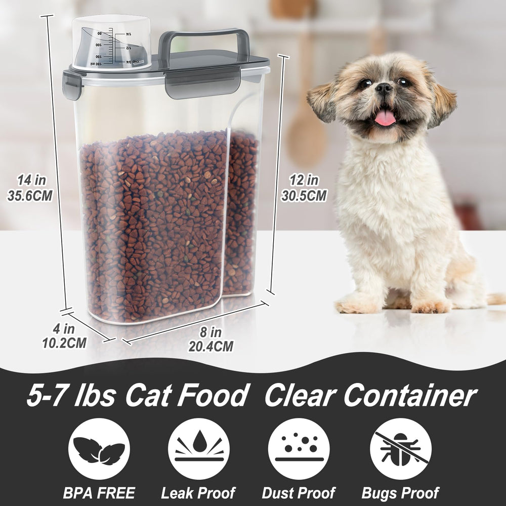 LEAWALK easy-grip handles for portable pet food storage