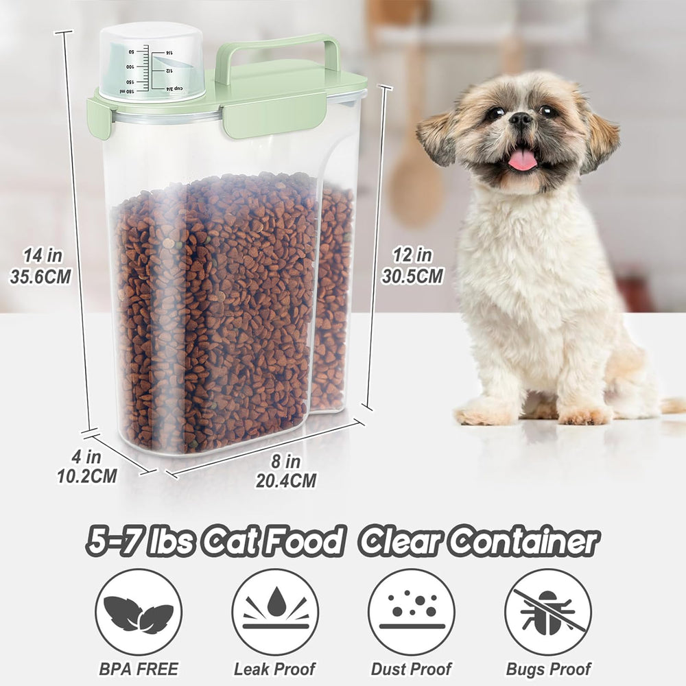 LEAWALK four-snaps-seal lid keeps pet food fresh and dust-free.