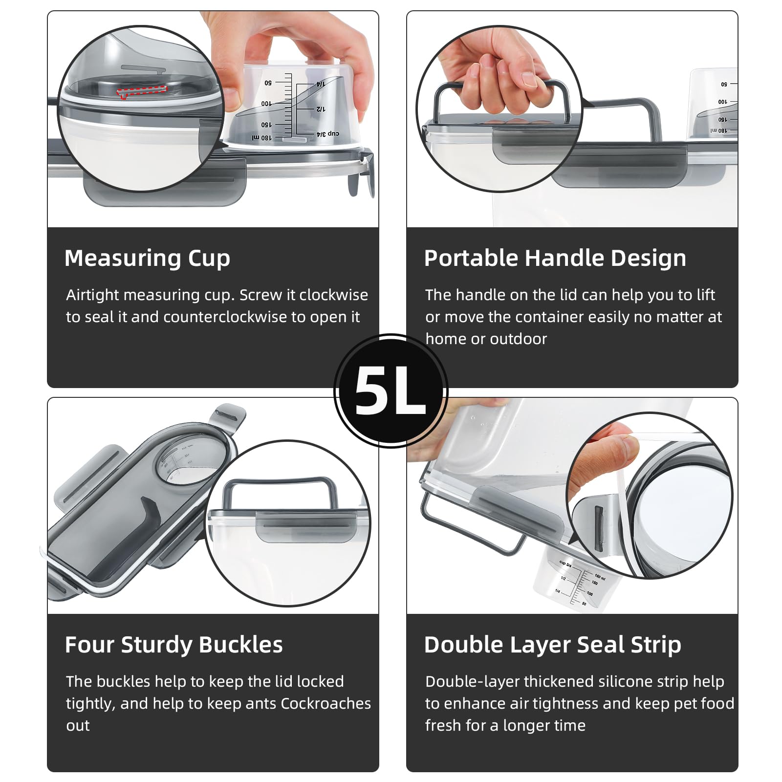 LEAWALK measuring cup included for precise portions