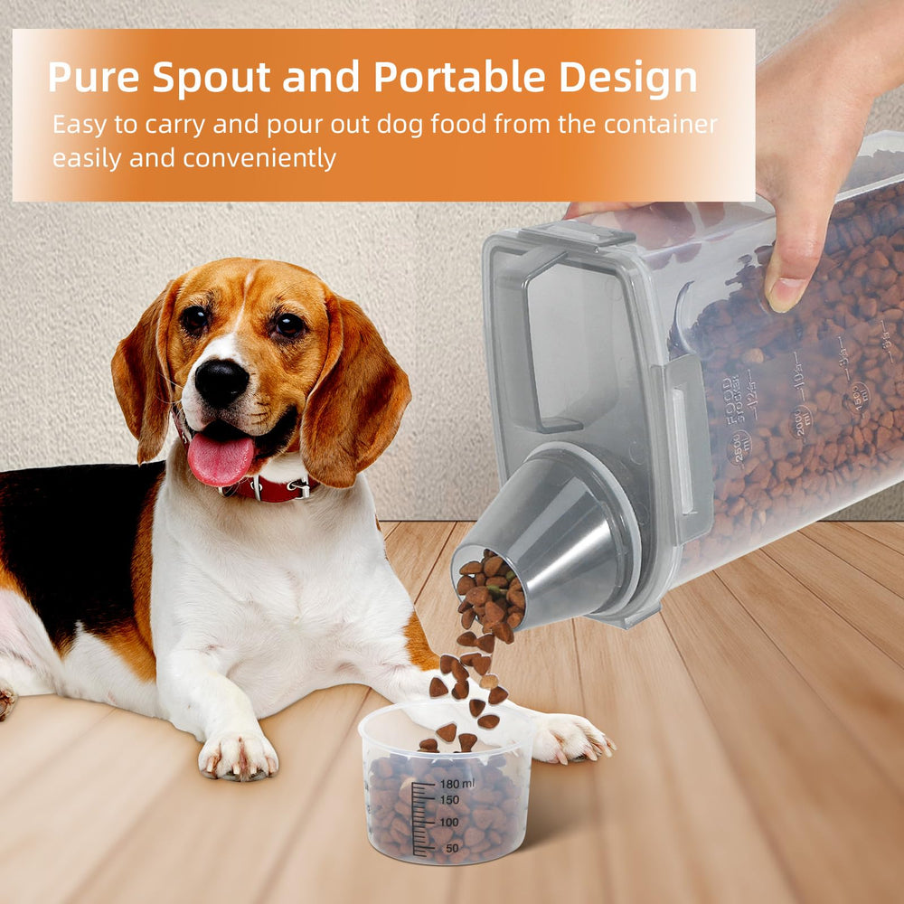 LEAWALK large pour spout for easy pouring of pet food.