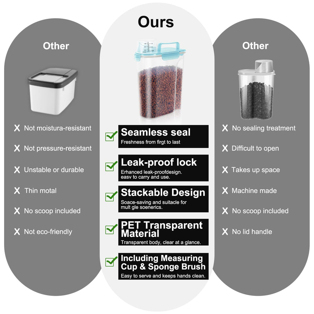 LEAWALK versatile storage for rice, oats, flour, and cereals