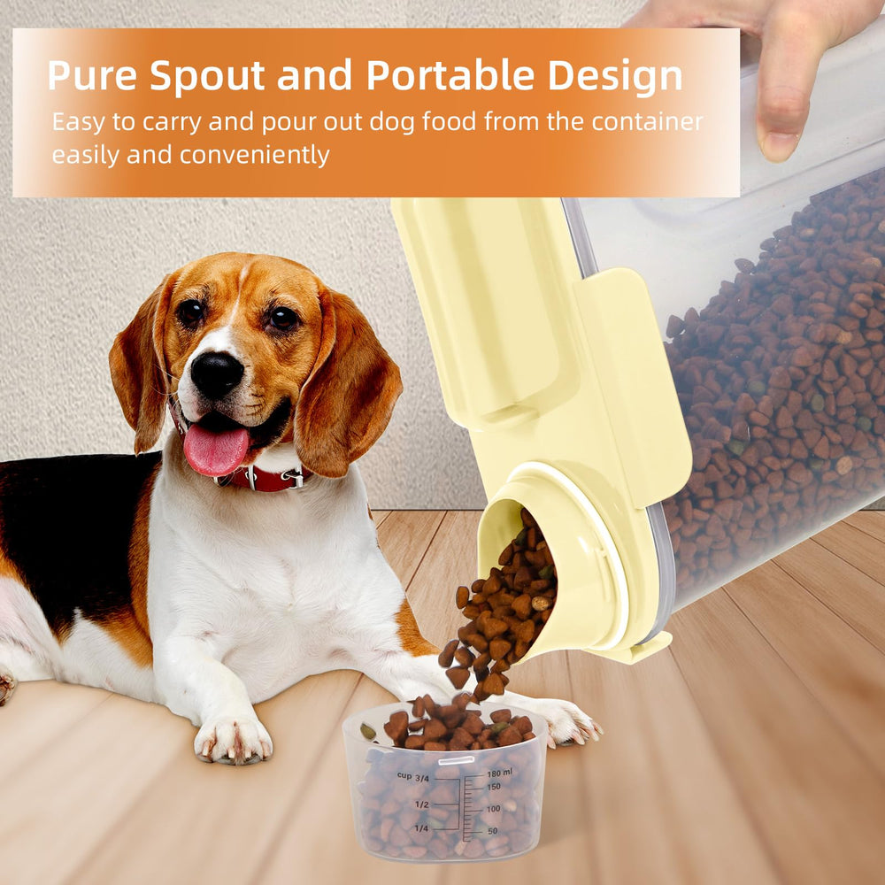 LEAWALK pet food container highlights airtight seal with silicone gasket to keep food fresh.