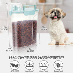 LEAWALK sky blue measuring cup included for portion control