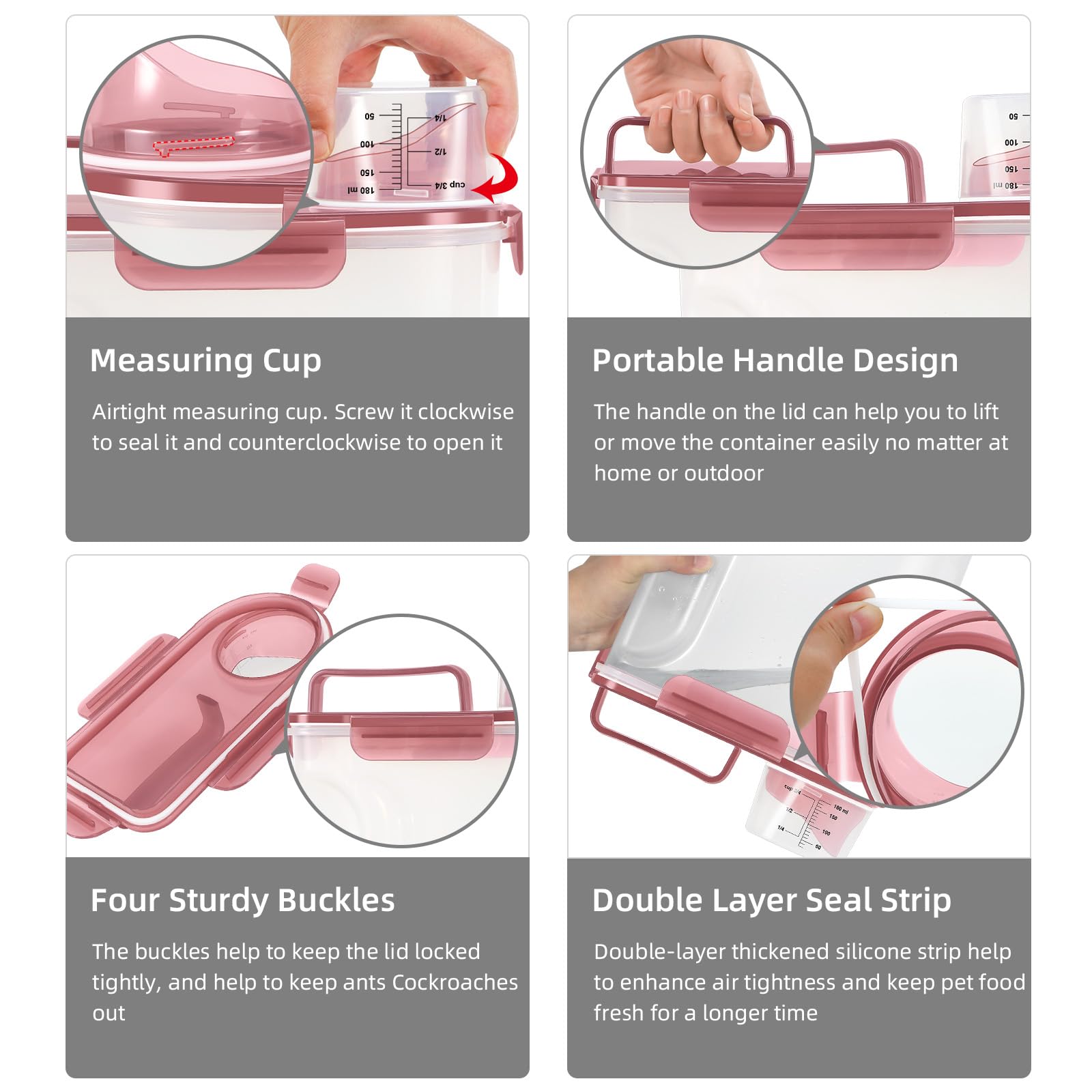 Ergonomic handle and wide mouth for easy filling and carrying