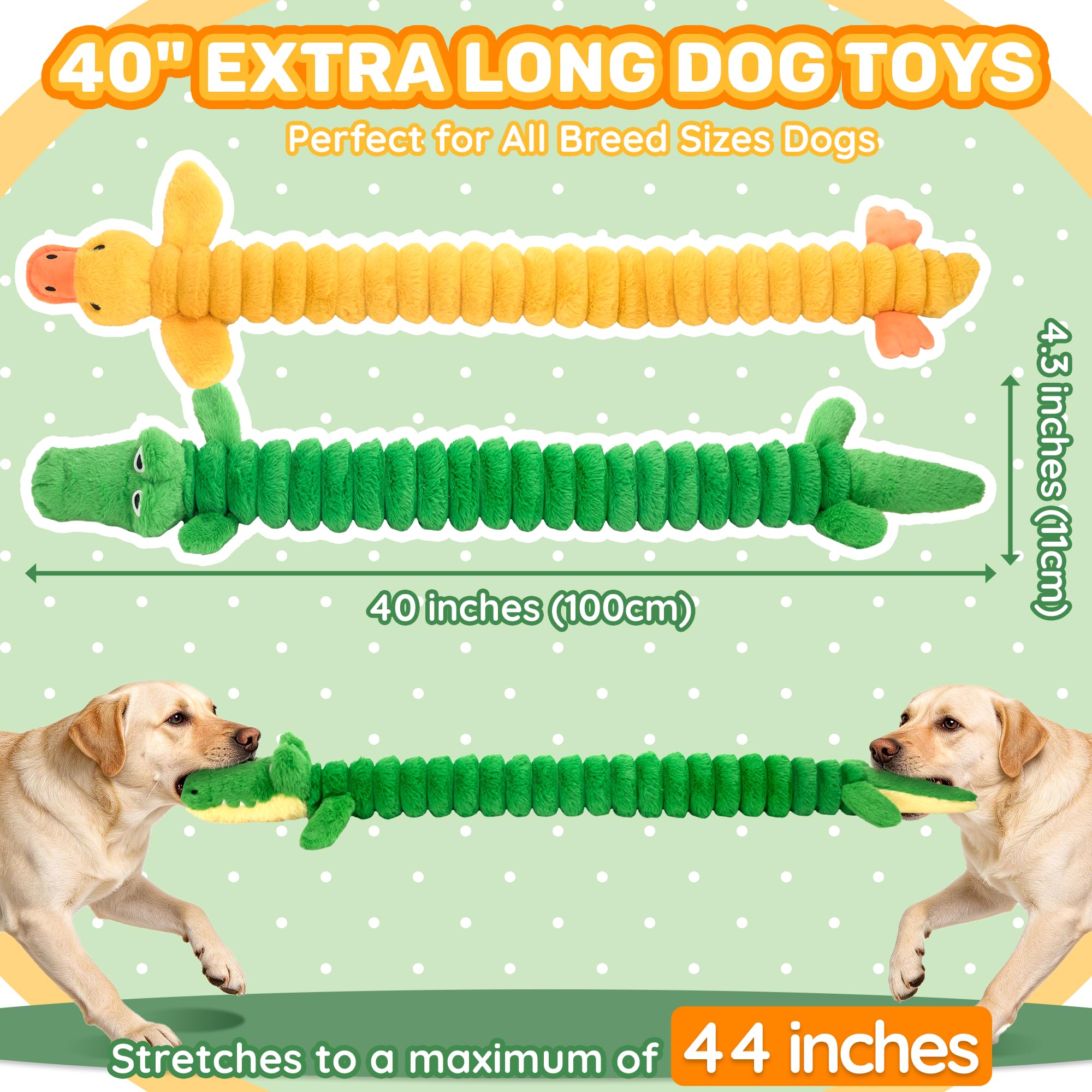 LECHONG duck 40-inch dog toy for large dogs, ideal for bonding play.