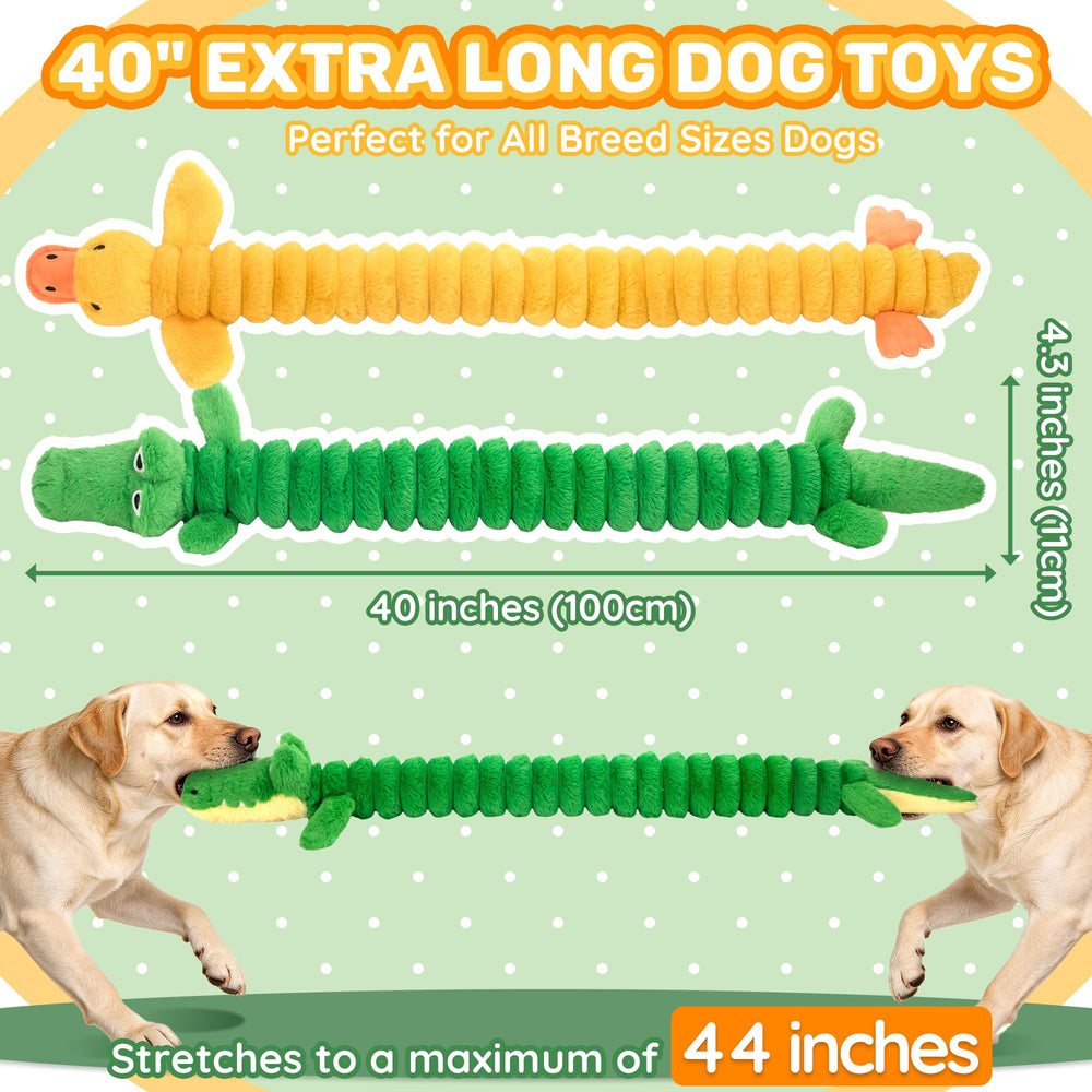 LECHONG duck 40-inch dog toy for large dogs, ideal for bonding play.
