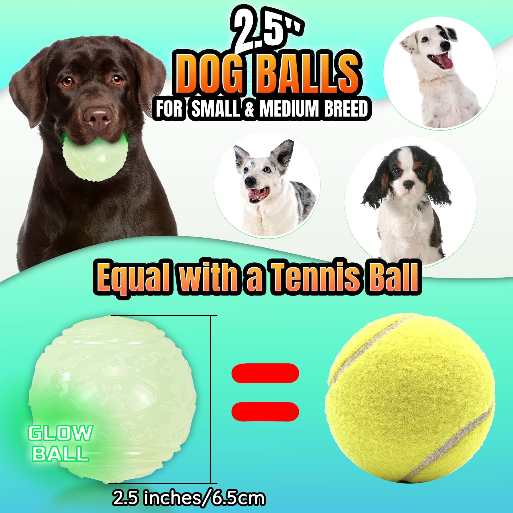 LECHONG grip-texture dog ball makes pickup easy for dogs