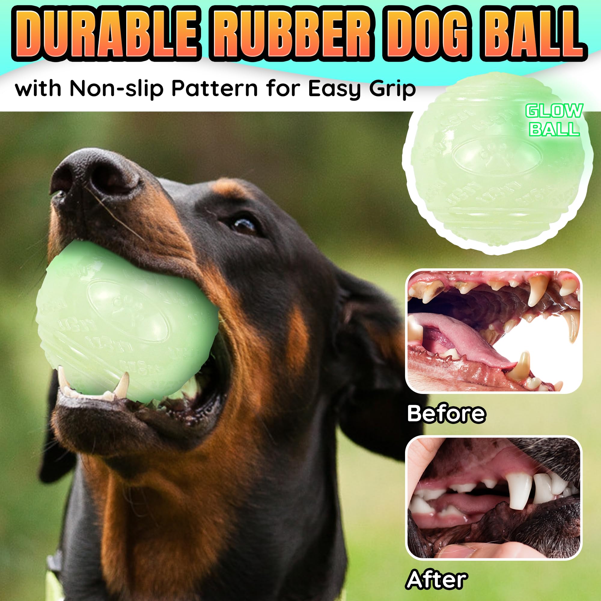 LECHONG night-friendly dog toy improves engagement during evening walks