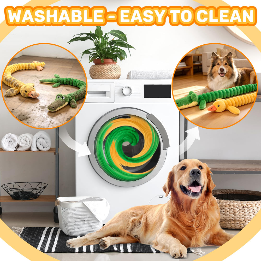 LECHONG machine-washable dog toy, easy cleanup after outdoor adventures.