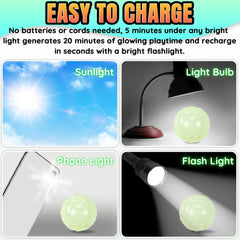 LECHONG 3.5 inch glow ball ideal for indoor and outdoor fetch