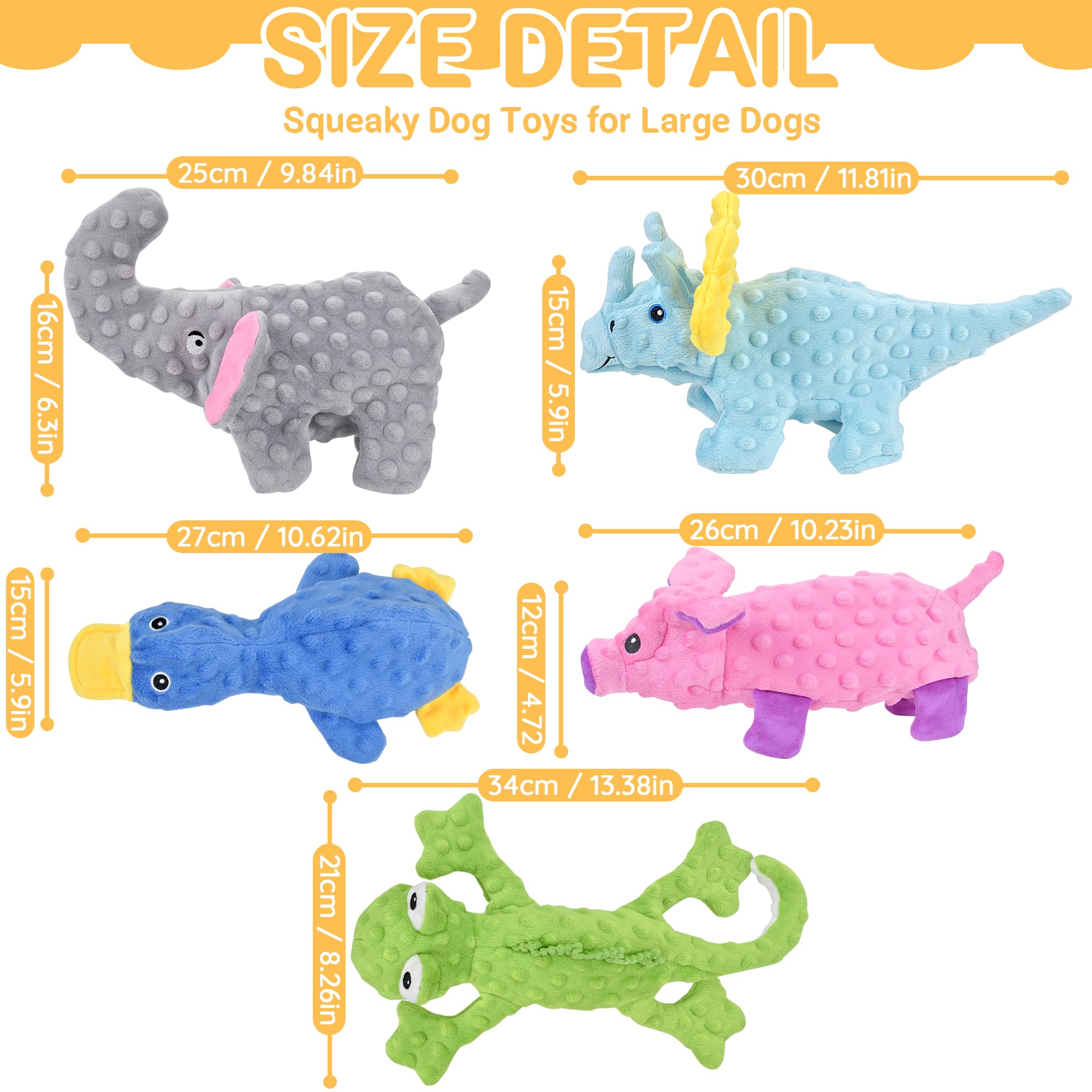 LECHONG No Stuffing Duck toy – no-mess design with squeak for busy pups.