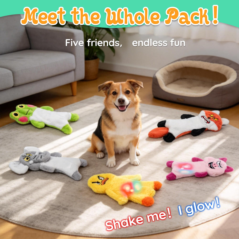 LECHONG toy set designed for small and medium dogs with varied textures