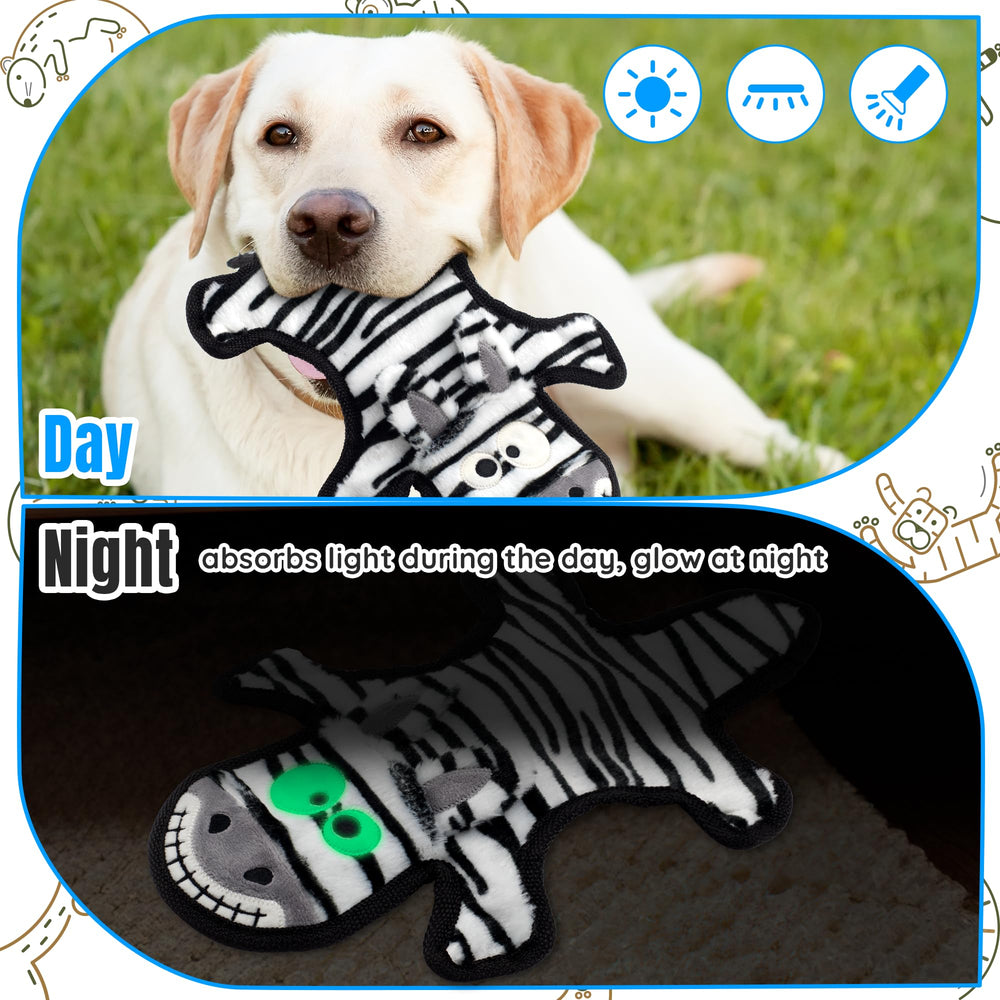 LECHONG tiger no-stuffing dog toy promotes interactive chewing.