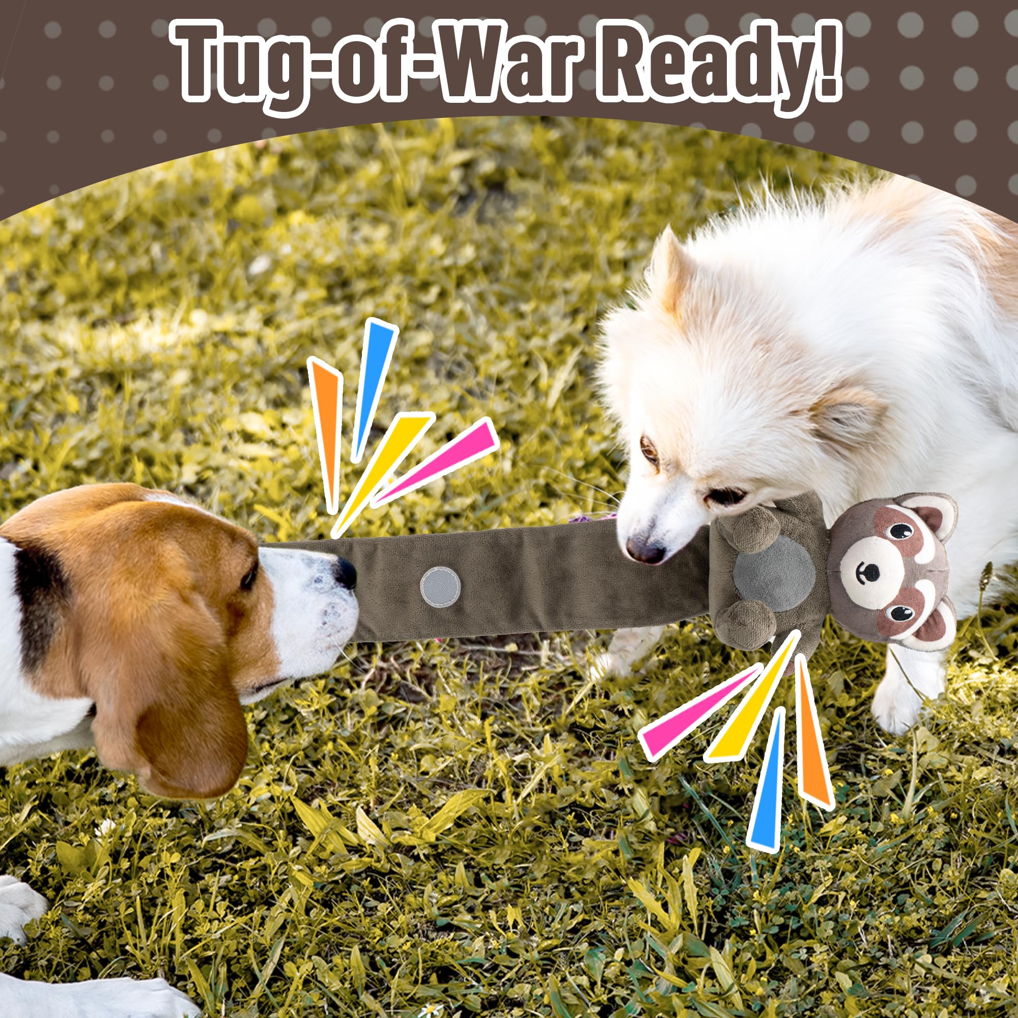 LECHONG tug-war design supports safe interactive play for small and medium dogs.