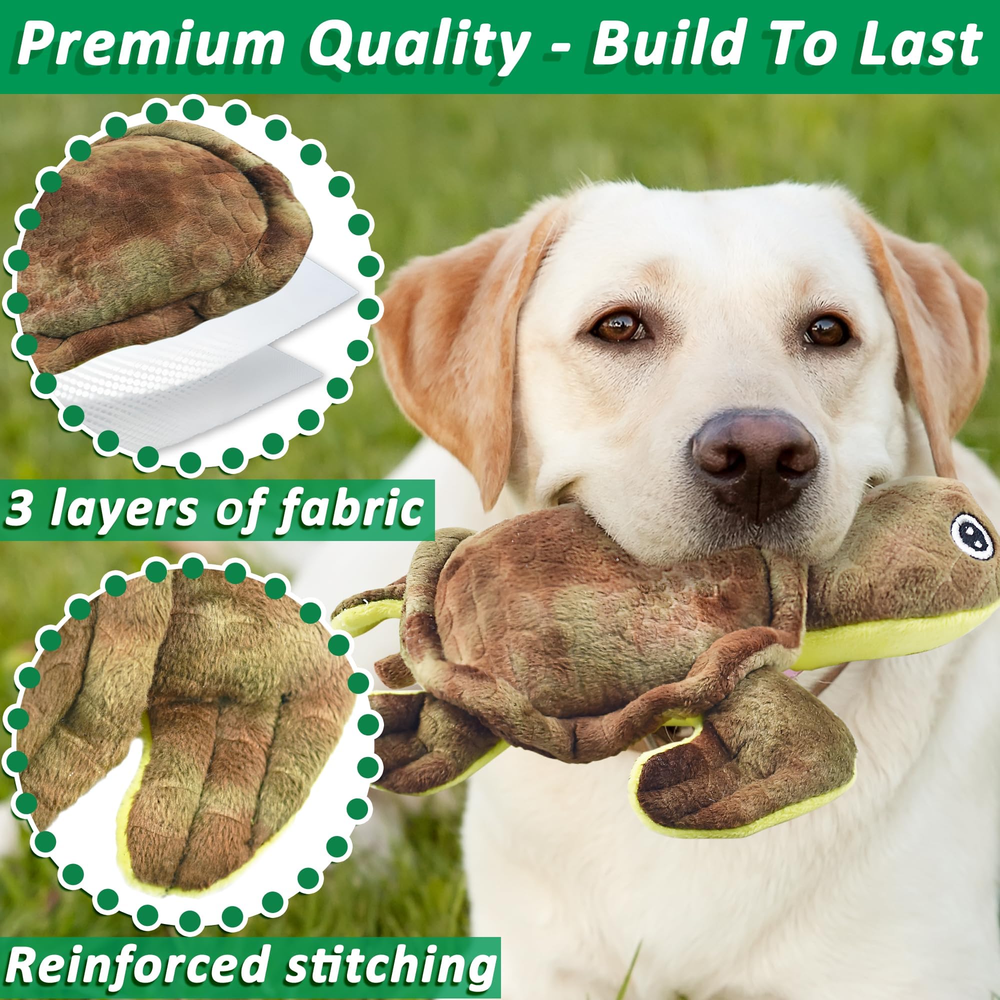 LECHONG lizard dog toy with tie-dye fabric and squeaker