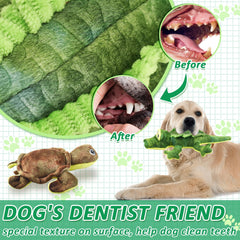 LECHONG turtle dog toy with sturdy fabric for long-lasting fun
