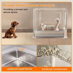 LEEJARD double-layer EVA litter mat reduces litter tracking