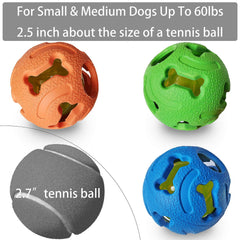 Leejec light-up blue ball, 2.5 inches, durable chew toy for backyard fun.