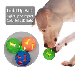 Leejec light-up orange ball, 2.5 inches, ideal for interactive play at dusk.