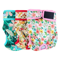 Leekalos X-Large Flora diaper closure close-up for secure fit and reduced leaks.