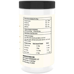 Left Coast Performance bone broth powder poured over kibble entices picky eaters