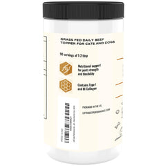 Left Coast Performance bone broth powder served on kibble enhances taste and palatability for dogs and cats