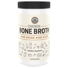 Left Coast Performance chicken bone broth powder for dogs and cats boosts palatability and hydration