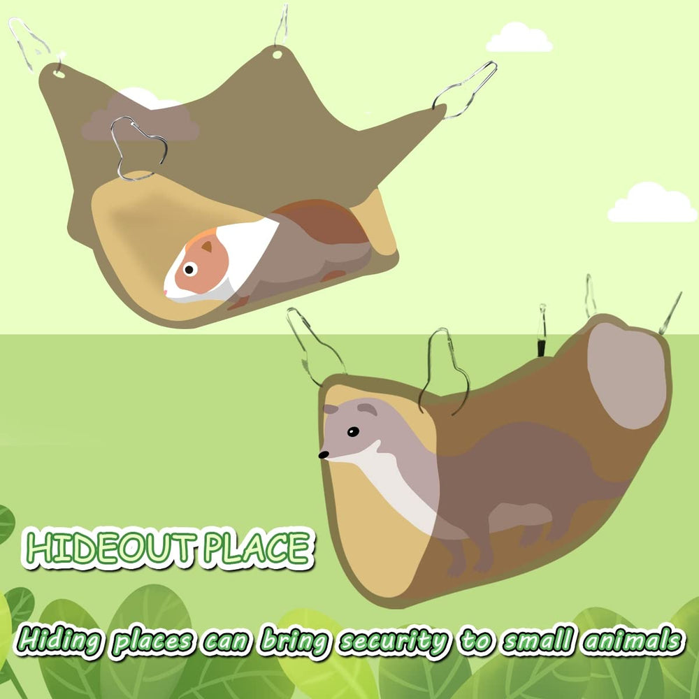 LEFTSTARER Ferret Hammock provides a snug resting spot with easy cage hanging.
