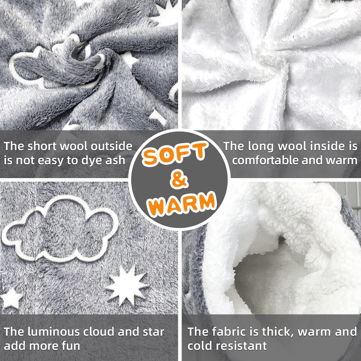 LEFTSTARER Soft cashmere material feels gentle on tiny paws and fur.