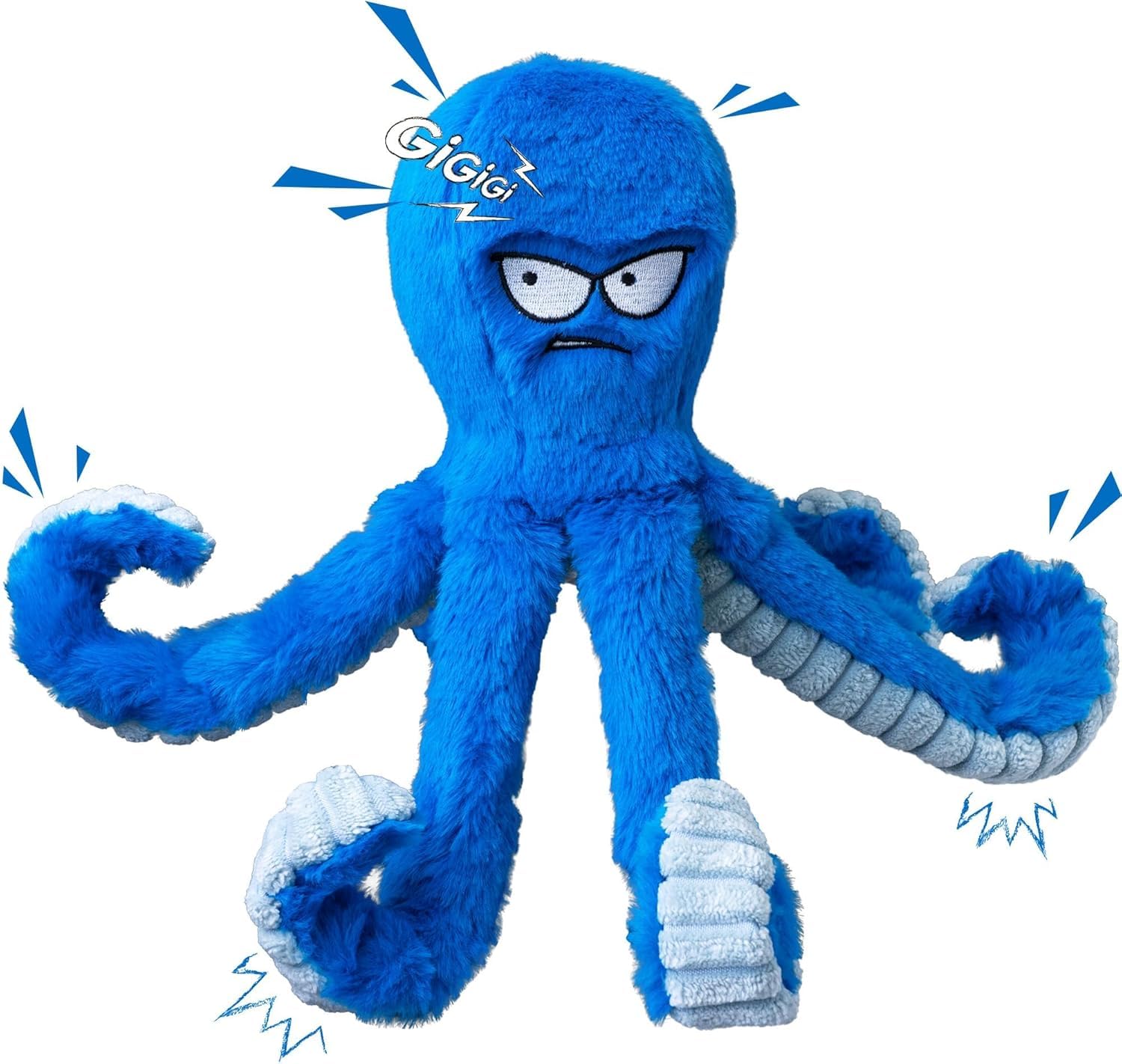 LEGEND SANDY Blue Octopus toy offers durable, chew-friendly design