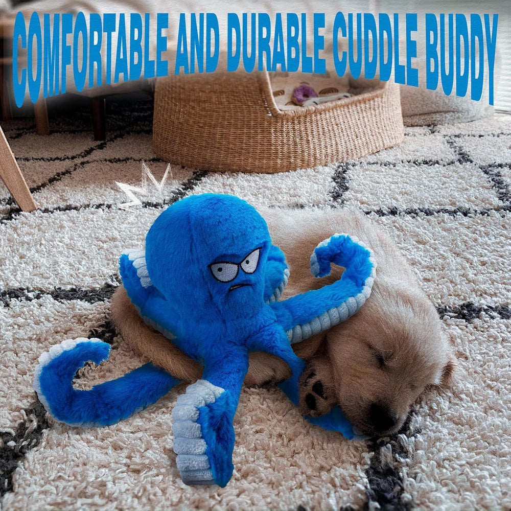 LEGEND SANDY Blue Octopus toy is suited for medium to large dogs
