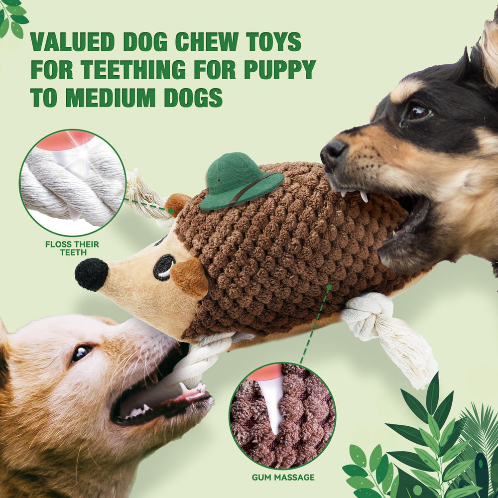 LEGEND SANDY squirrel plush dog toy with squeaker for fetch and stimulation