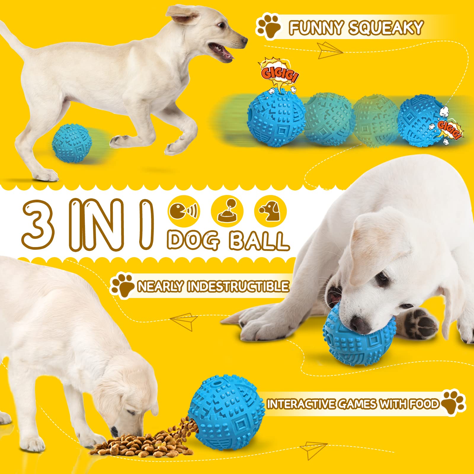 LEGEND SANDY natural rubber ball for large breeds withstands aggressive chewing.