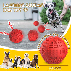Legend Sandy natural rubber ball with textured surface for chewing.