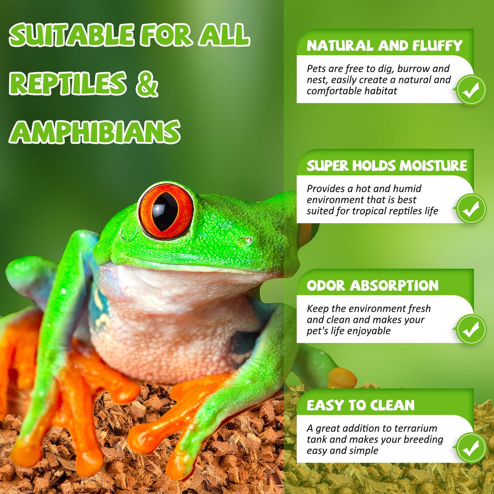 Legigo reptile substrate in terrarium creates natural habitat look.