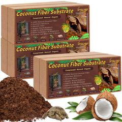 Legigo compressed coconut brick pack expands into bedding for safe reptile habitats