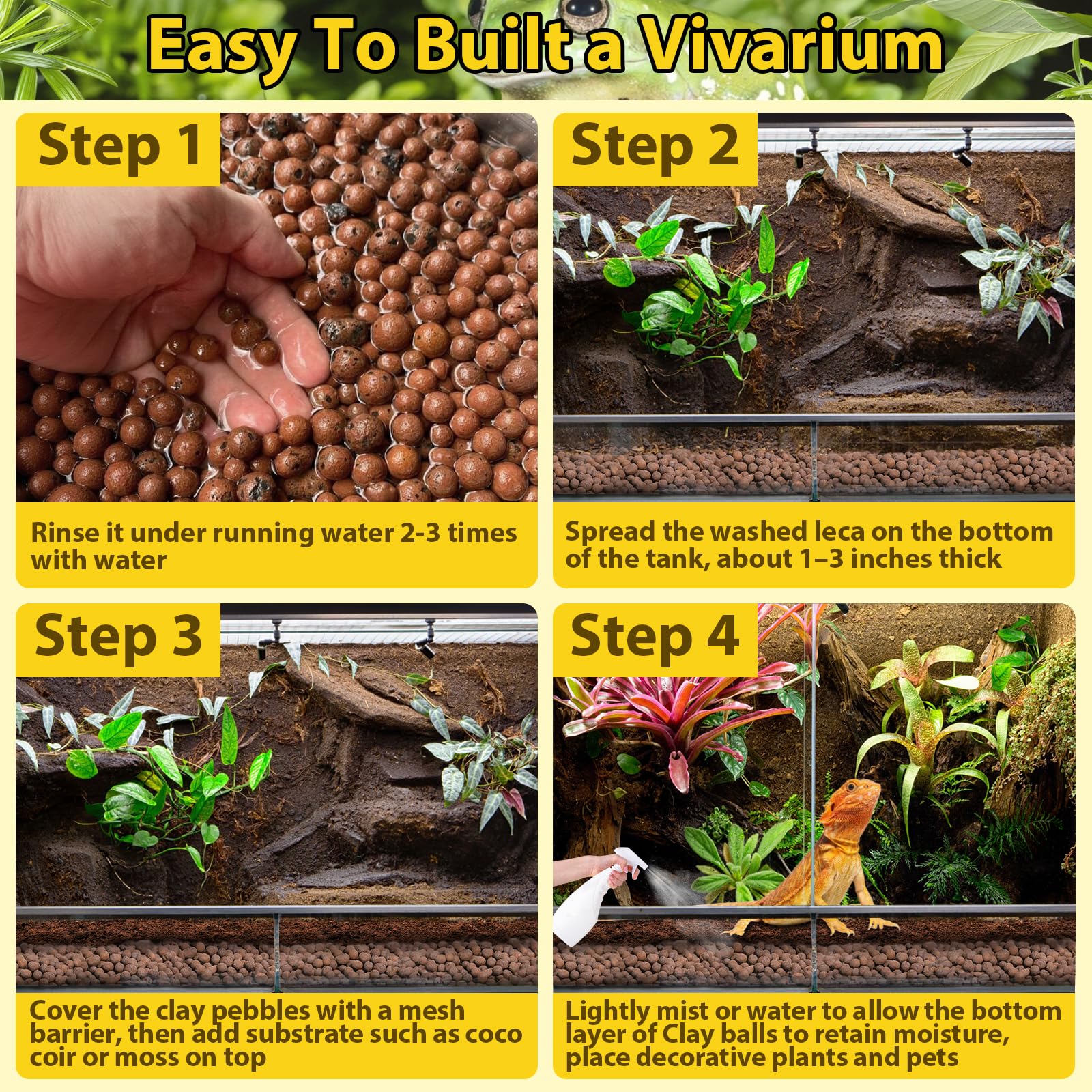 Legigo LECA balls provide plant root support and enhanced airflow in enclosures.