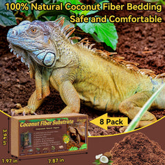 Legigo natural coconut fiber substrate for reptiles maintains humidity and comfort.